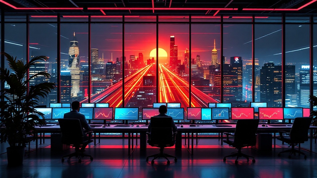 Dow Jones futuro cai com volatilidade devido a tensões comerciais EUA-China e anúncio de tarifas, impactando o mercado financeiro.