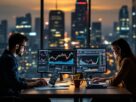 Ilustração da superação de investidores no mercado financeiro, destacando histórias de persistência, controle emocional e estratégias para o sucesso.
