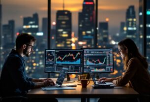 Ilustração da superação de investidores no mercado financeiro, destacando histórias de persistência, controle emocional e estratégias para o sucesso.