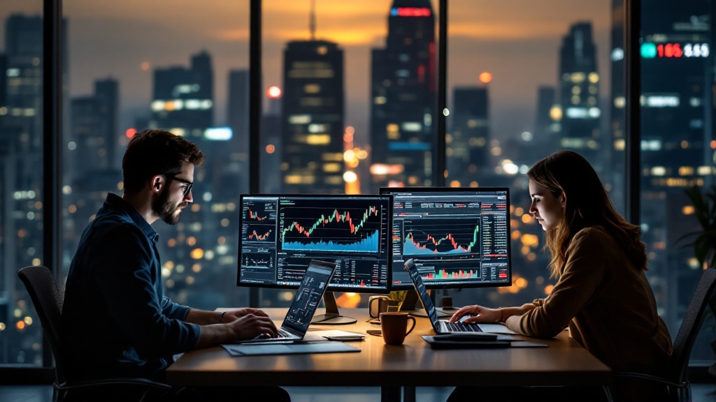 Ilustração da superação de investidores no mercado financeiro, destacando histórias de persistência, controle emocional e estratégias para o sucesso.