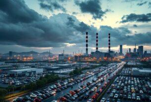 Toyota enfrenta queda de lucro devido a tarifas dos EUA e valorização do iene, impactando seu planejamento estratégico e finanças.