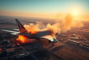 Boeing 787 Dreamliner da Air India após acidente em Ahmedabad, Índia