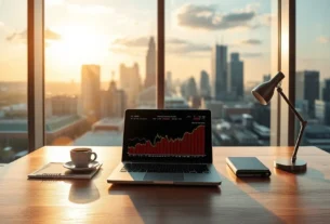 Gráfico mostrando alta de índices europeus FTSE 100 e DAX devido à diminuição de tensões comerciais entre EUA e China