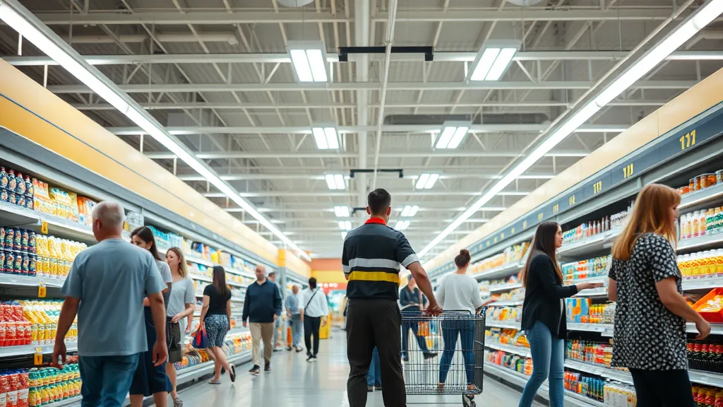 Queda de vendas no varejo brasileiro em abril de 2025, revelada pelo IBGE, com foco em supermercados e hipermercados.