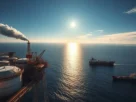 Gráfico de preços do petróleo Brent e WTI mostrando estabilidade em meio a sanções à Rússia.