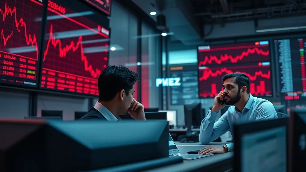 Ibovespa cai 1% devido a tensões comerciais e alta do dólar.