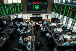 Ibovespa sobe 1% e retoma 135 mil pontos, impulsionado por expectativas de negociações comerciais entre EUA e China.