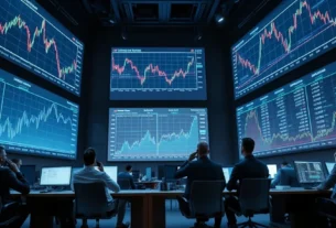 Gráficos mostrando a queda do Ibovespa e a movimentação do dólar nesta sexta-feira.