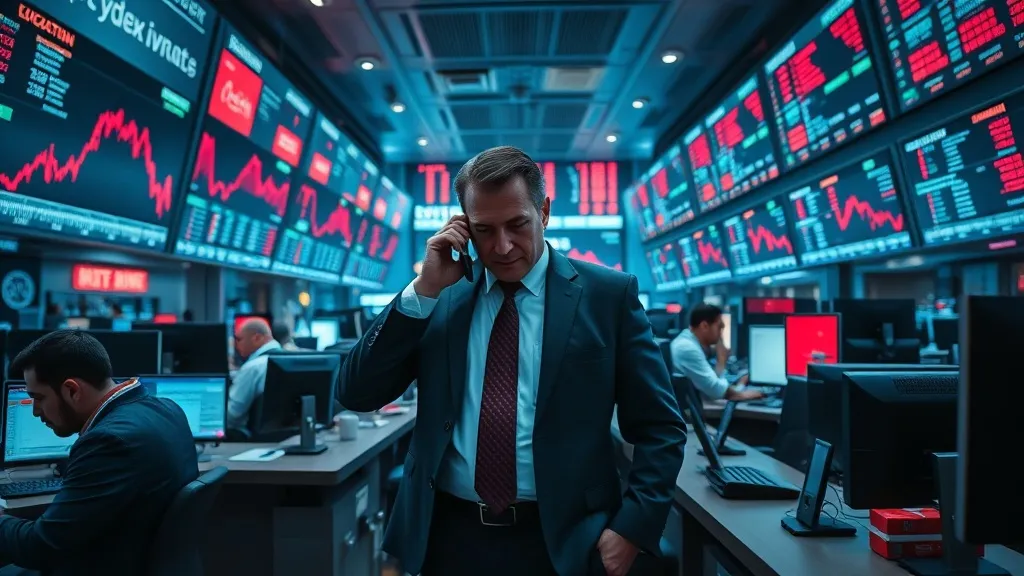 Gráfico mostrando a queda do S&P 500 em 2025 devido a pressão inflacionária e incertezas políticas.