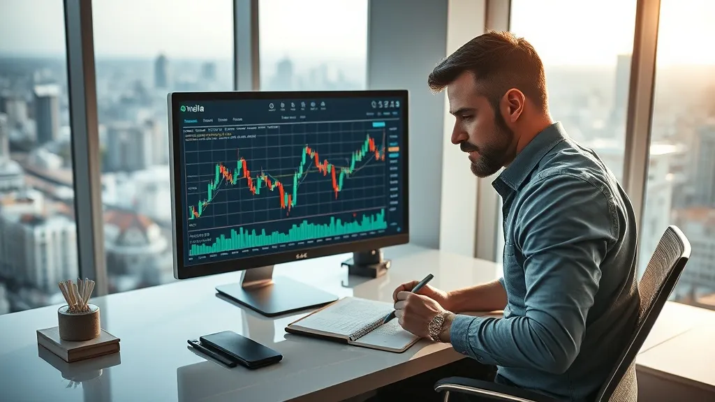 Gráfico mostrando Bandas de Bollinger para análise técnica de ativos financeiros