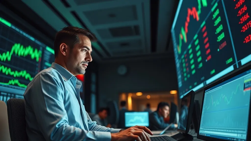 Gráfico do Ibovespa com análise de mercado em tempo real destacando variações e cotações