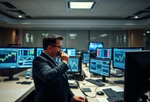 Gráfico do Ibovespa e dólar refletindo volatilidade do mercado financeiro brasileiro