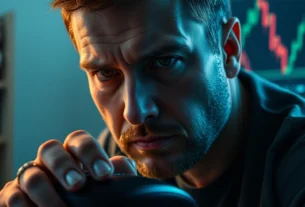 Imagem ilustrativa sobre psicologia do trading, mostrando como emoções influenciam decisões financeiras e investimentos.