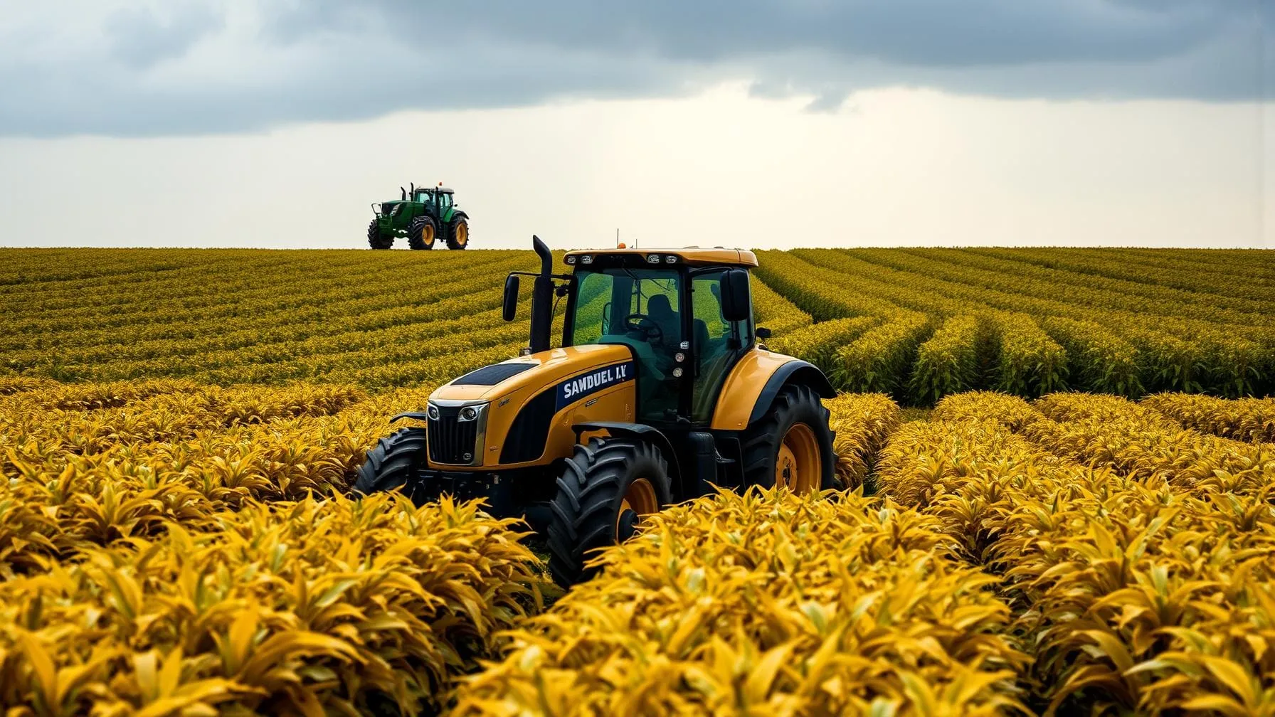 Gráfico mostrando queda de 3,9% no valor da produção agrícola brasileira em 2024, com destaque para soja e milho.