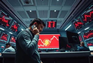 Queda drástica no mercado de criptomoedas com liquidações superiores a US$ 6 bilhões em BTC e ETH