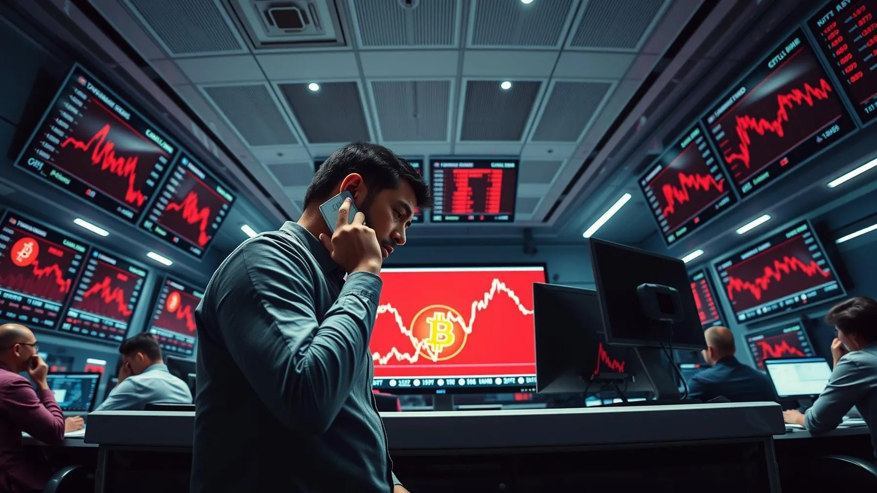 Queda drástica no mercado de criptomoedas com liquidações superiores a US$ 6 bilhões em BTC e ETH