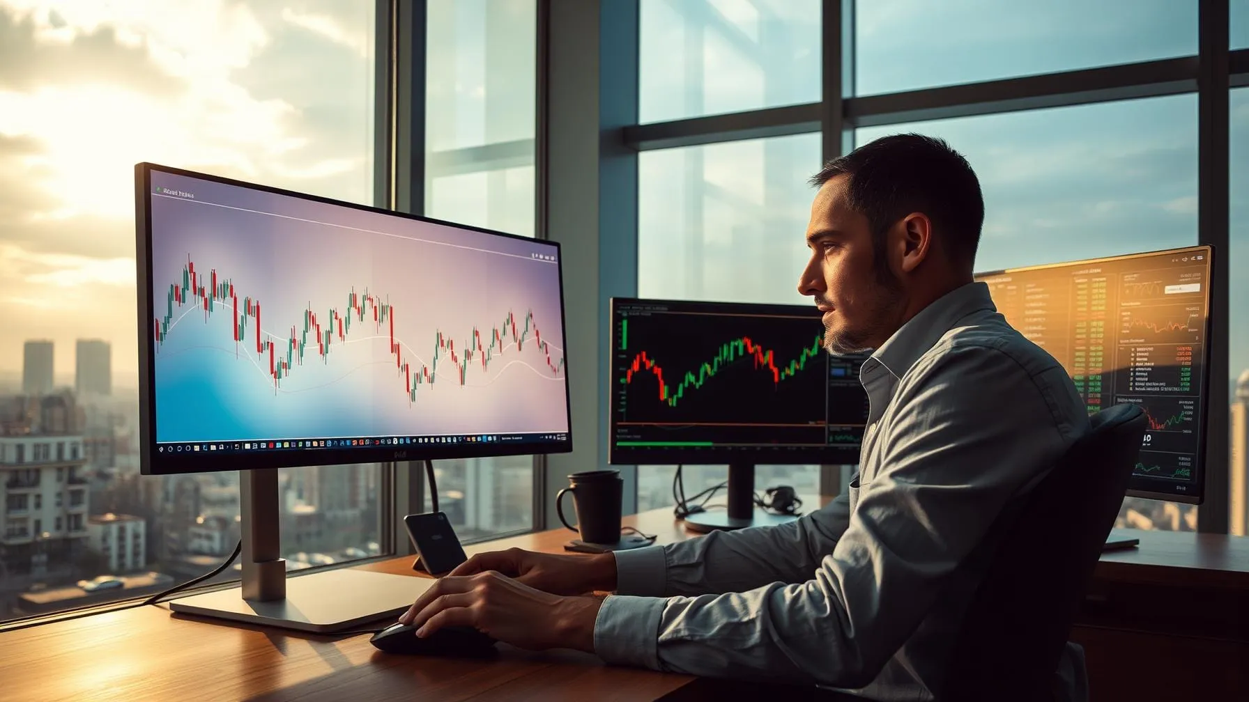 Gráfico MID Price da RocketTrader mostrando análise de liquidez em tempo real para traders